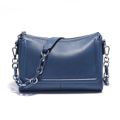 Zency Acrylic Chain Handbag Soft Leather Top-Handle Women's Luxury Small Underarm Crossbody Bag White Fashion Shoulder |...