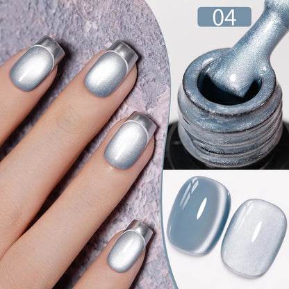 7.5ML Sparkling Reflective Glitter Gel Nail Polish Pink Purple Red Blue Colors Dark Flashing Nail Gel Soak Off UV Nail Varnish