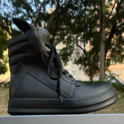 Classic Beige Leather High Top Shoe Retro Men Boots Sneaker ZIP Women Casual Shoes Lace Up Sneakers Luxury Gray Ankle Boot