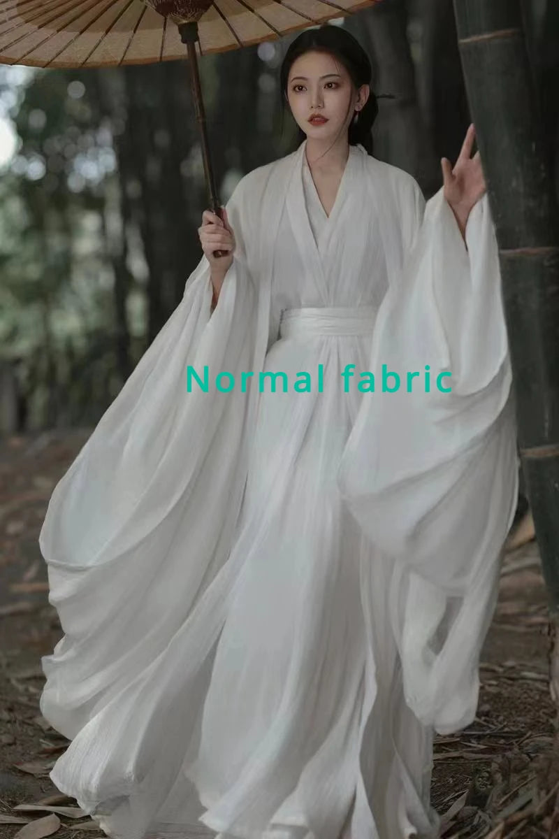 Elegant Hanfu Dress Women Ancient Chinese Traditional Hanfu Coat Outfit Female Cosplay Costume Party Show Beige Gown 3/4pcs Sets