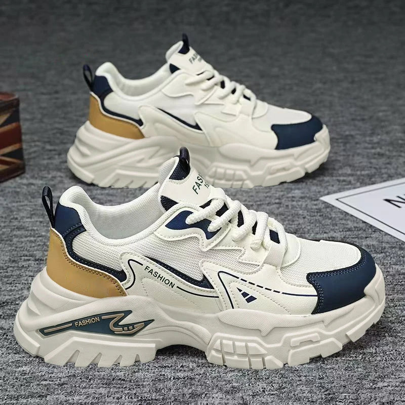 Men's shoes 2026 new summer breathable trend running casual versatile thick sole height increasing sports shoes outdoor
