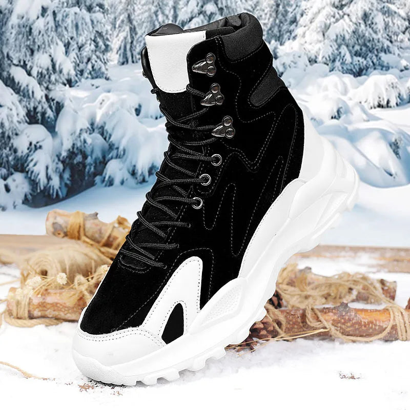 Fashion Men's Boots Comfortable Men Casual Shoes Breathable High Top Sneakers for Outdoor Non Slip Ankle Boots Platform Sneakers