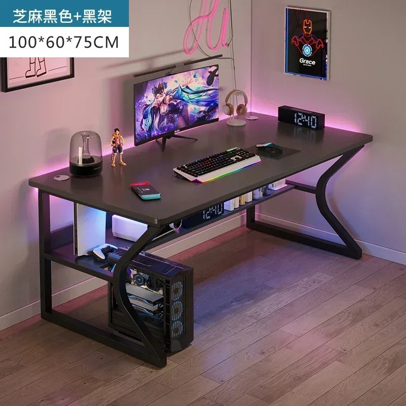 Simple Desktop Computer Desks Home Bedroom Workbench Gaming Tables Office Furniture Student Study Writing Desk and Chair Set E C