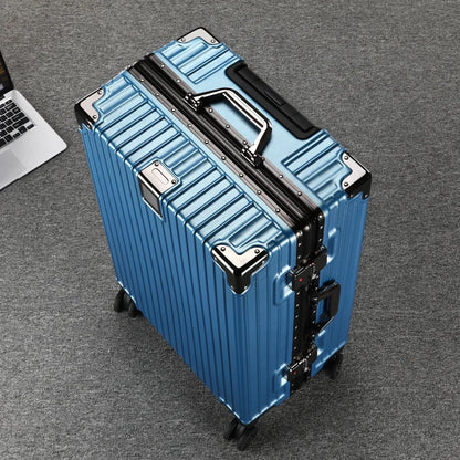 Travel Suitcase Aluminum Frame 20 Inch Carrier Suitcase 0n Wheels Durable Password Suitcase 26/28/30  Large Capacity Luggage