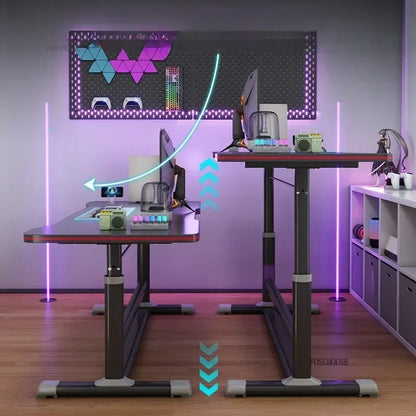 High-end Desktop Computer Desks Home Office Furniture Simple Gaming Desk Student Study Table Workbench Liftable Computer Table J - Kimlud