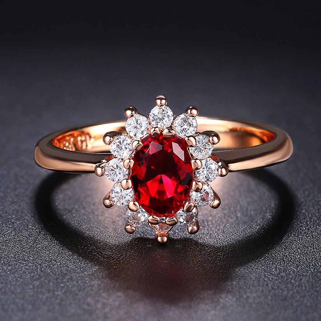 Princess Kate Rings For Women Blue Crystal Wedding Engagement Bridal Promise Marriage Ring For Bride Female Fashion...