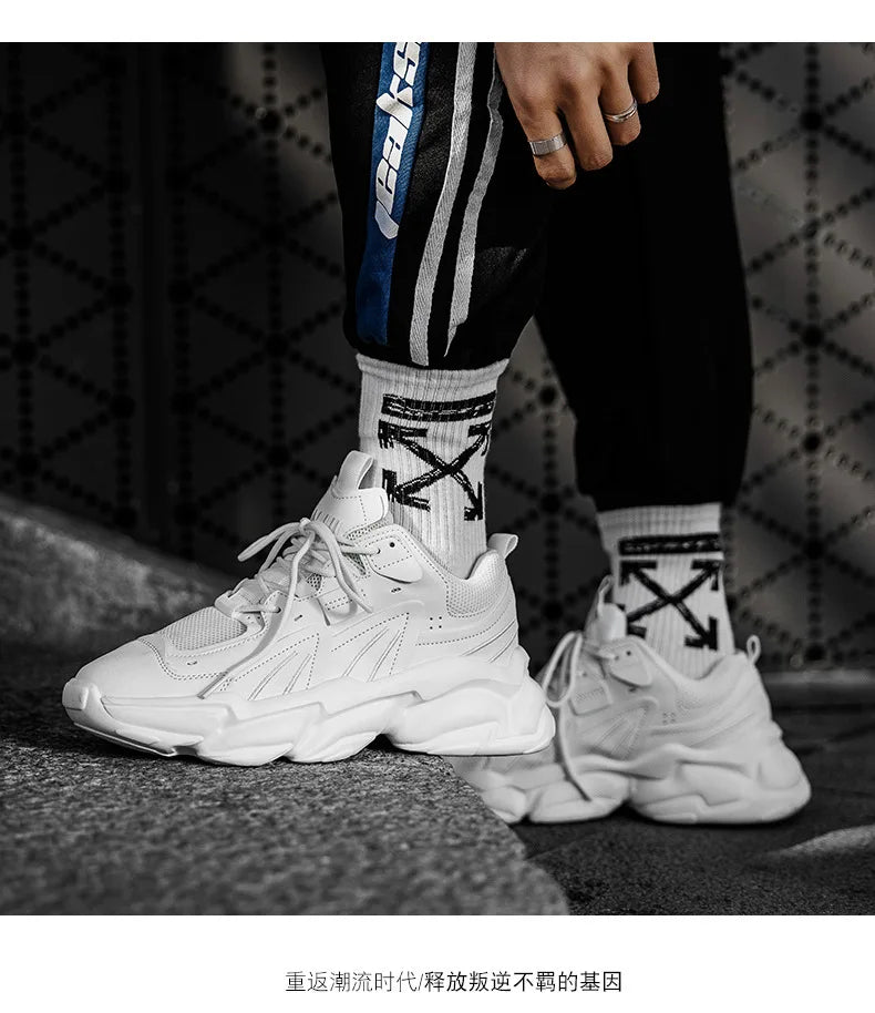Luxury Men's Sneakers Designer Style High QualityLeather Casual Shoes Fashion Breathable Comfortable Tennis Sports Shoes for Men - Kimlud