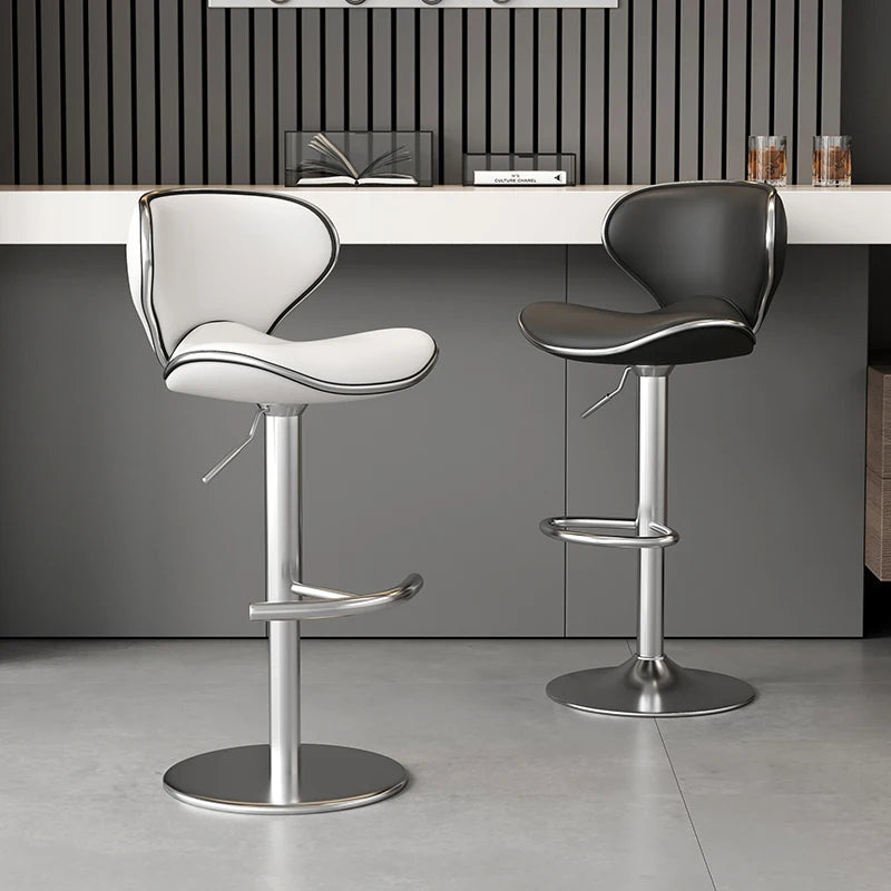 Aesthetic White Bar Stools Nordic Comfortable Bedroom Minimalist Bar Chairs Design Swivel Luxury Banqueta Lounge Suite Furniture
