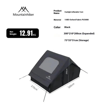 MOUNTAINHIKER Extra Large 3-6 Person Inflatable Family Camping Tent with High-Quality Windproof and Spacious Interior - Kimlud