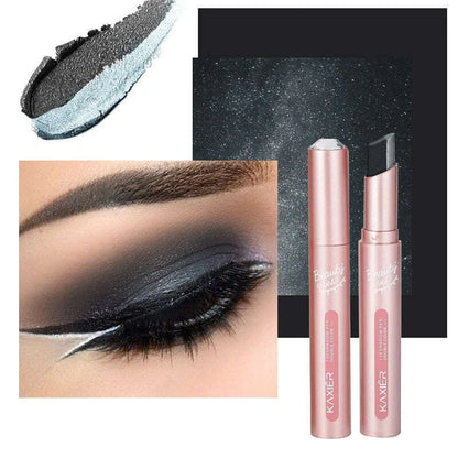 Waterproof Double Color Eye Shadow Stick - Gradient, Sweat-proof, and Smudge-proof Makeup Tool for Easy and Long-lasting