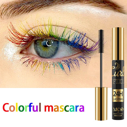 5D  Waterproof  Mascara Vibrant  9 Color-Lasting Curl Ink Formula -Eyeliner Extension  Blue Green Black Eye Makeup Cosmetic