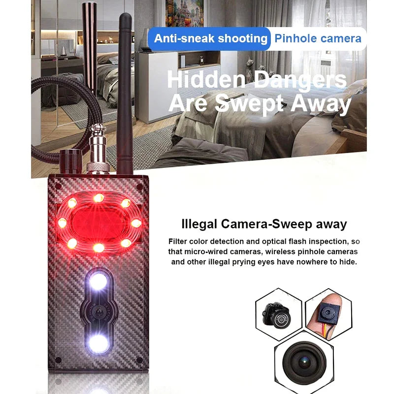 Newest K99 Anti Spy Hidden Camera Detector RF Signal Wireless Camera Lens Bug GPS Tracker Magnetic GSM Device Scan...