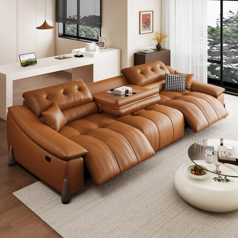 Electric Italian Sofas Minimalist Creative Living Room Leather Multifunctional Sofa High Quality Hallway Sillon Cama...