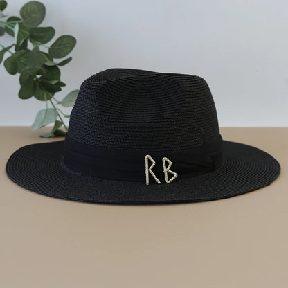 XL Big Size Sun Hat for Men Big Head Beach Panama Hat Man Wide Brim Straw Hat Designer  Classic Fedora