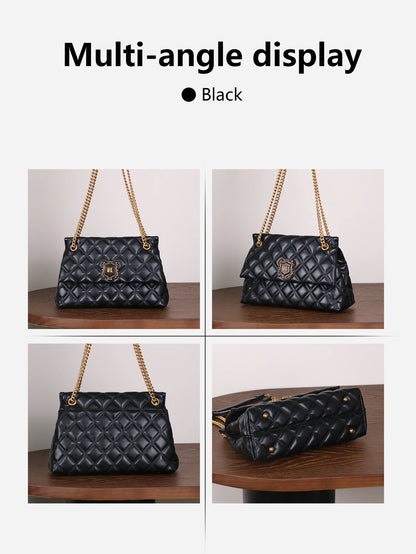 2025 fashion new luxury handbag Joker temperament diamond shoulder bag high sense chain large capacity elegant commuter...