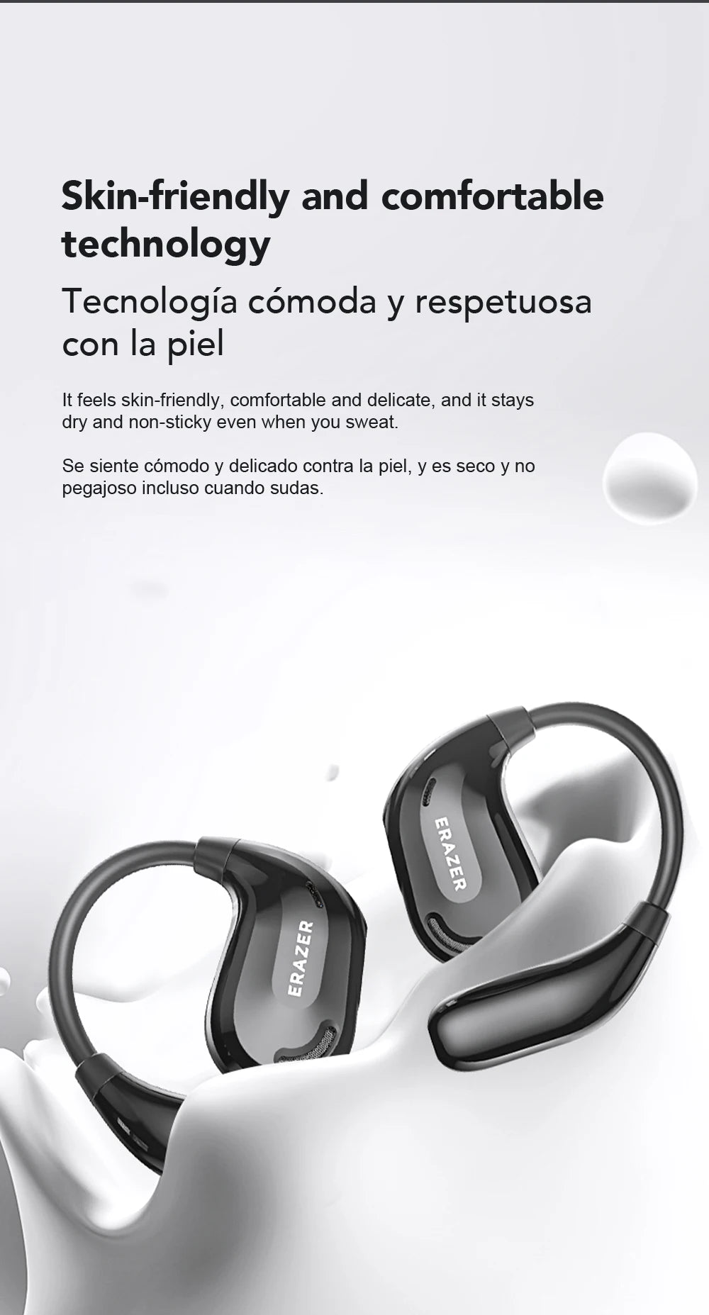 ERAZER XT66PRO Bluetooth Earphones ASMR Headsets DIY APP AI Translator Earbuds Wireless Headphones 13 Hours long life Display - Kimlud