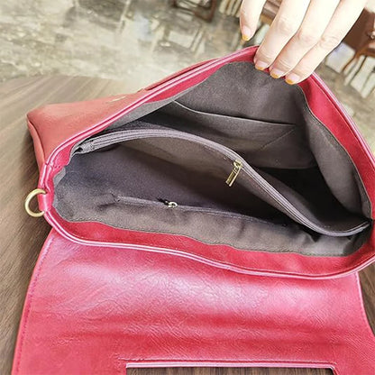 PU Leather Handbag Fashion Women's Envelope Clutch Bag Female Crossbody Bags Ladies Messenger Laptop Tablet Storage Bags