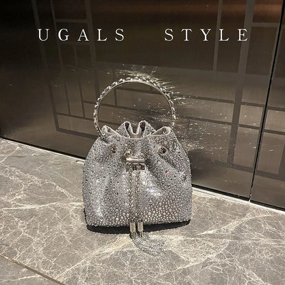 Rhinestone Bag Evening Clutch Bag Purses And Handbag Luxury Designer Shoulder Bag Shiny Crystal Clutch Purse Bucket Bag...