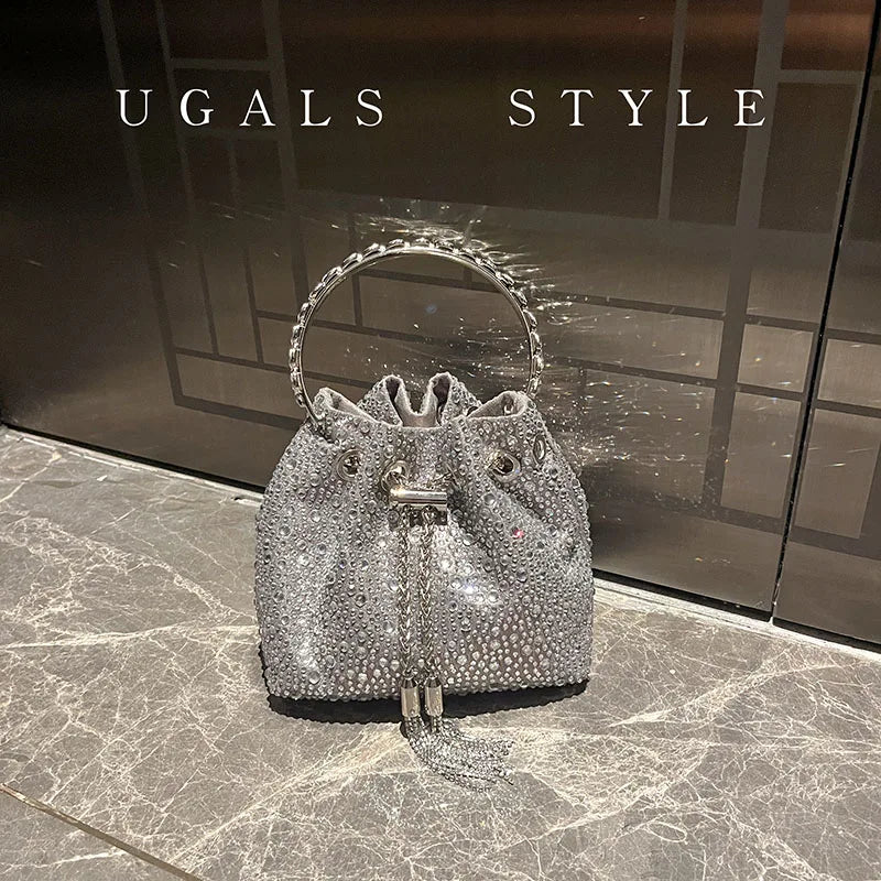 Rhinestone Bag Evening Clutch Bag Purses And Handbag Luxury Designer Shoulder Bag Shiny Crystal Clutch Purse Bucket Bag...