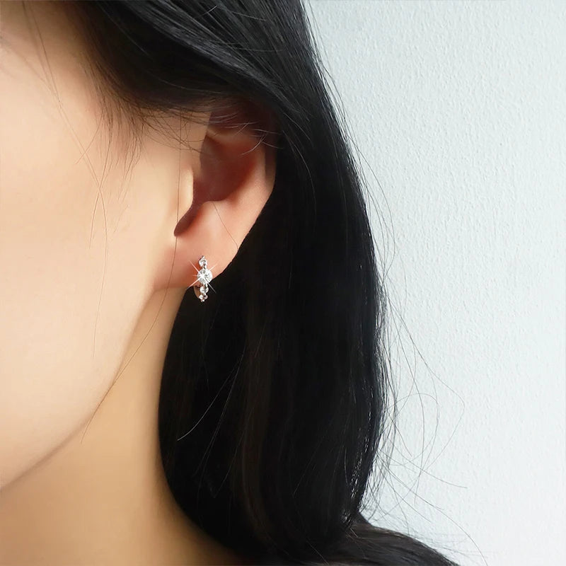 925 Sterling Silver Shiny Zircon Earrings Exquisite And Fashionable Temperament Earrings Wedding Luxury Jewelry...
