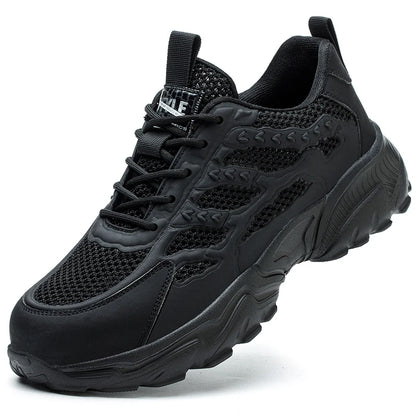 Breathable Mesh Safety Shoes Men White Protective Shoes For Men Women Work Sneakers Summer Lightweight Indestructible Shoes