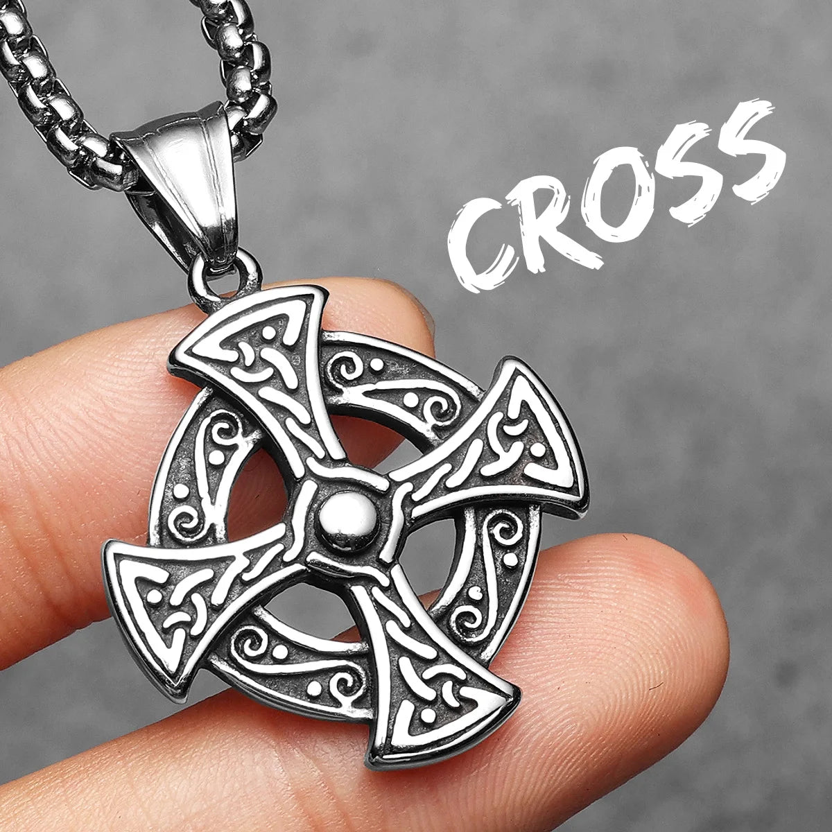Craving Cross Totem Men Necklaces With Pendant Stainless Steel Jewelry For Male Women Punk Hip Hop Accessories Gifts Wholesale