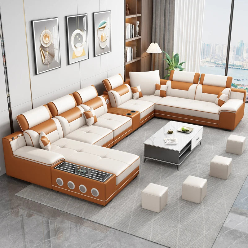 Fabric sofa modern simple living room combination large and small apartment furniture cat scratching skin leave-in technology cl