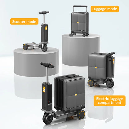 Smart Airwheels Rideable Electric Suitcase Motorized Luggage USB Port Aluminum Frame Carry on with Battery | Kimlud...