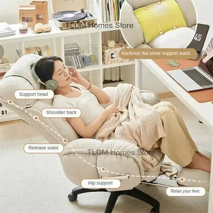 Chair Lift Gamer Chair Modern Computer Student Comfortable Sedentary Office Chairs Bedroom Dormitory Lazy Sofa Recliner Chair - Kimlud