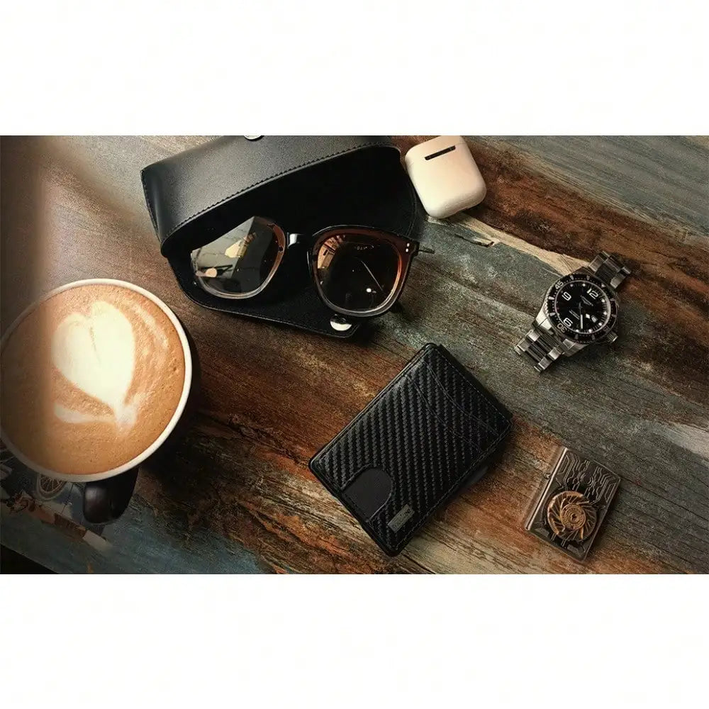 Wallet for Men, Mens Minimalist Wallet 9-13 Cards, Slim Compact Wallet with Money Clip & ID Window, RFID Blocking Smart Pop Up C