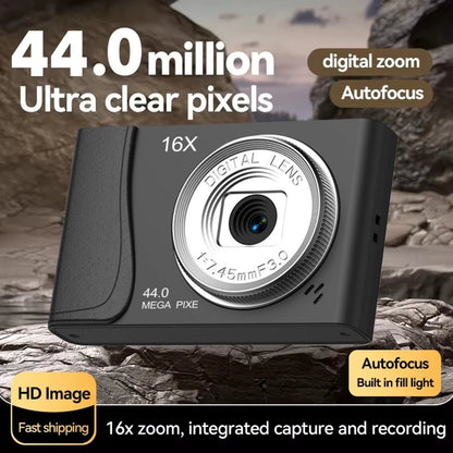 4K Digital Camera 24 Million Pixels Children Camcorder 16x Zoom Compact Cameras Auto Focus for Kids Adult Beginners Photograph - Kimlud