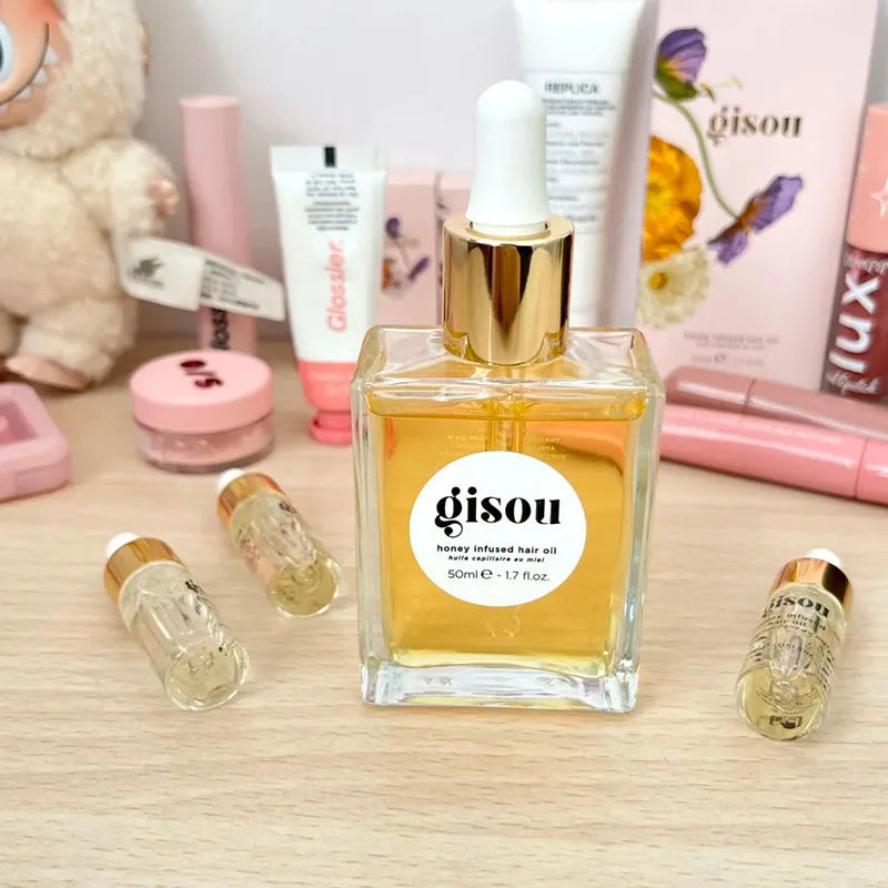 Gisou Honey Infused Hair Oil Travel Size 20/50 ml Enriched With Mirsalehi Honey Improve Dry Hair Long Lasting Essential Care - Kimlud