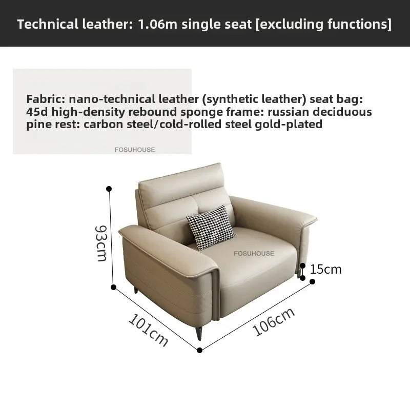 Modern Leather Living Room Sofas Italian Living Room Furniture Home Back Armrest Sofa Recliner Luxury Electric Function...