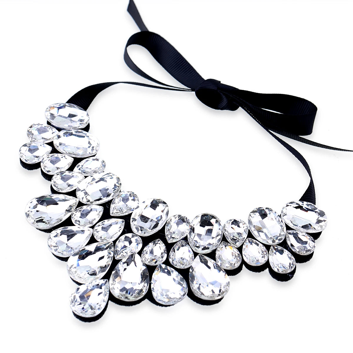 Fashion Bohemia Crystal Choker Necklace Jewelry for Women Handmade Chunky Pendant Collar Accessory Wedding Party Prom...