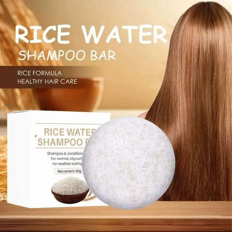 Organic Rice Shampoo Soap Bar Oil Free Conditioning Soap Rice Water Protein Nourishing Anti-loss Hair Hair Growth Soap Bar - Kimlud