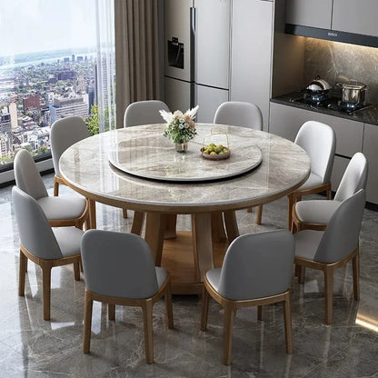 Marble Round Dining Table Nordic Luxury Style Minimalist Modern Dining Table Legs Space Savers Mesa Comedor Home Furniture - Kimlud