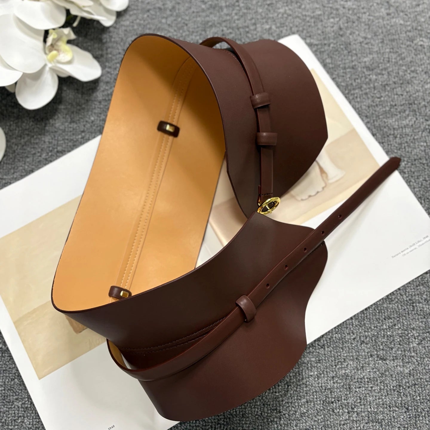 Dual use quality leather waistband for slimming, exquisite and ultra wide leather waist belt, personalized waistband...