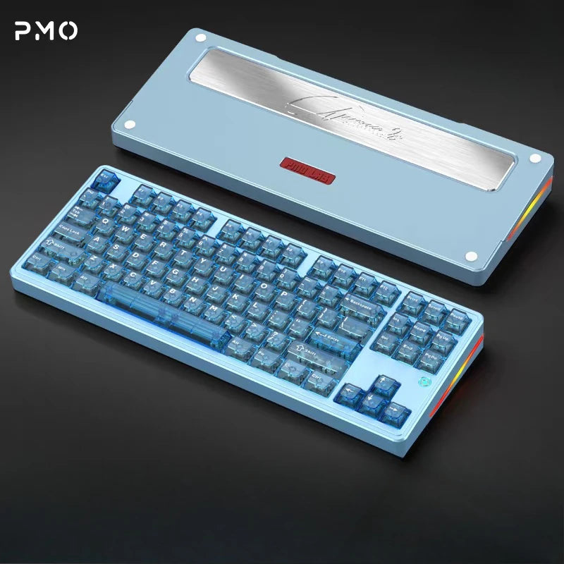 PMO Aurora80 Mechanical Keyboard Wireless Tri-mode Gasket/TOP Hot-Swap RGB Custom Aluminum Office Gaming Keyboard PC...