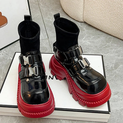 Designer New Women Ankle Boots Flats Platform Shoes Sport Chelsea Boots 2025 Winter Fashion Goth Shoes Casual Running...