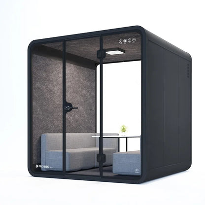 Meeting Pod Soundproof Acoustic Booth for 2 4 People Team Collaboration Huddle Space Open Office Customized Hot Sale