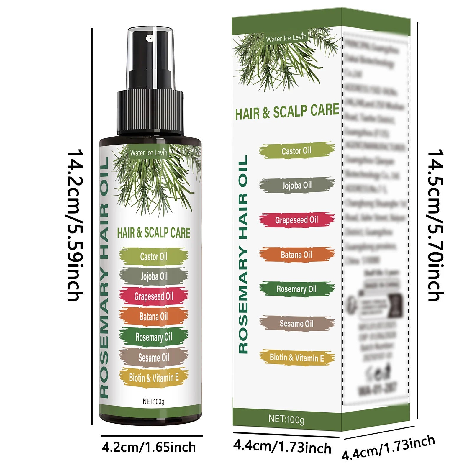 Rosemary Hairspray Uses Rosemary Oil, Mint Oil and Horsetail Grass Leaf Extracts to Moisturize Hair Roots Brings the Fragrance of the Hair, Make Your Hair Looks Shiny and Beautiful