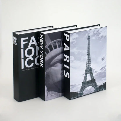 3Pcs Foldable Fashion Fake Books Living Room Decoration Designer Books Coffee Table Ornaments Club Hotel Room Villa Prop Books