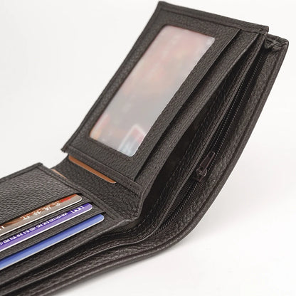 Cow Leather Men Wallets with Coin Pocket Vintage Male Purse Blocking Genuine Leather Men Wallet with Card Holders