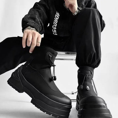 High Quality Couples Platform Ankle Boots Outdoor Non-slip Wear-resistant Safety Shoes for Men Comfort Thick Soled Mens Sneakers