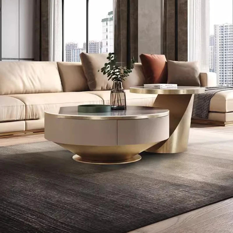 Round Nordic Coffee Table Aesthetic Cheap Standing Unique Living Room Coffee Table Simple Clear Meubles Entrance Hall...
