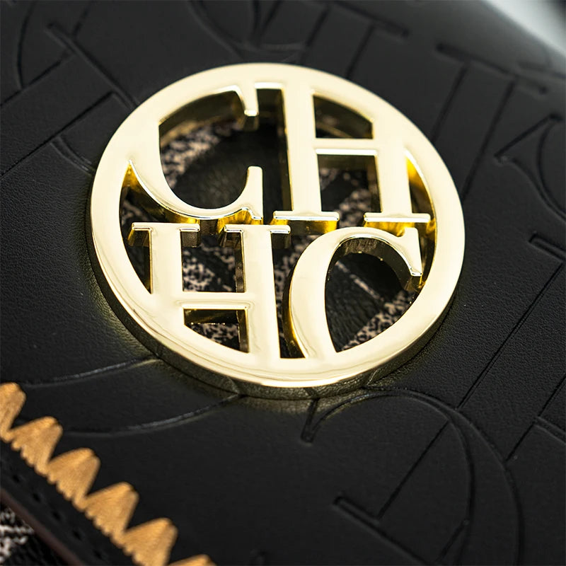 CH Solid Design Shoulder Bag Dark Letter Embossed Ladies Party Bag Exquisite Luxury Brand Fashion Design Handbag Classic...