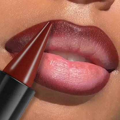 15-colors sexy red lipstick pen waterproof  matte contour tint lipstick long lasting lip glaze brown lipliner pencil lip makeup