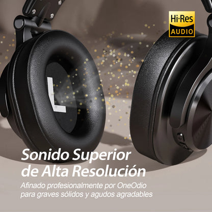 Oneodio Fusion A70 Bluetooth Headphones Hi-Res Audio Over Ear Wireless Headset Professional Studio Monitor DJ HiFi Headphones