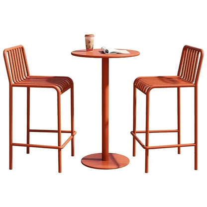 Iron Modern High Chairs Lounge Outdoor Garden Patio Reception Unique Relaxing Bar Stools Fashion Taburetes De Bar Bar...