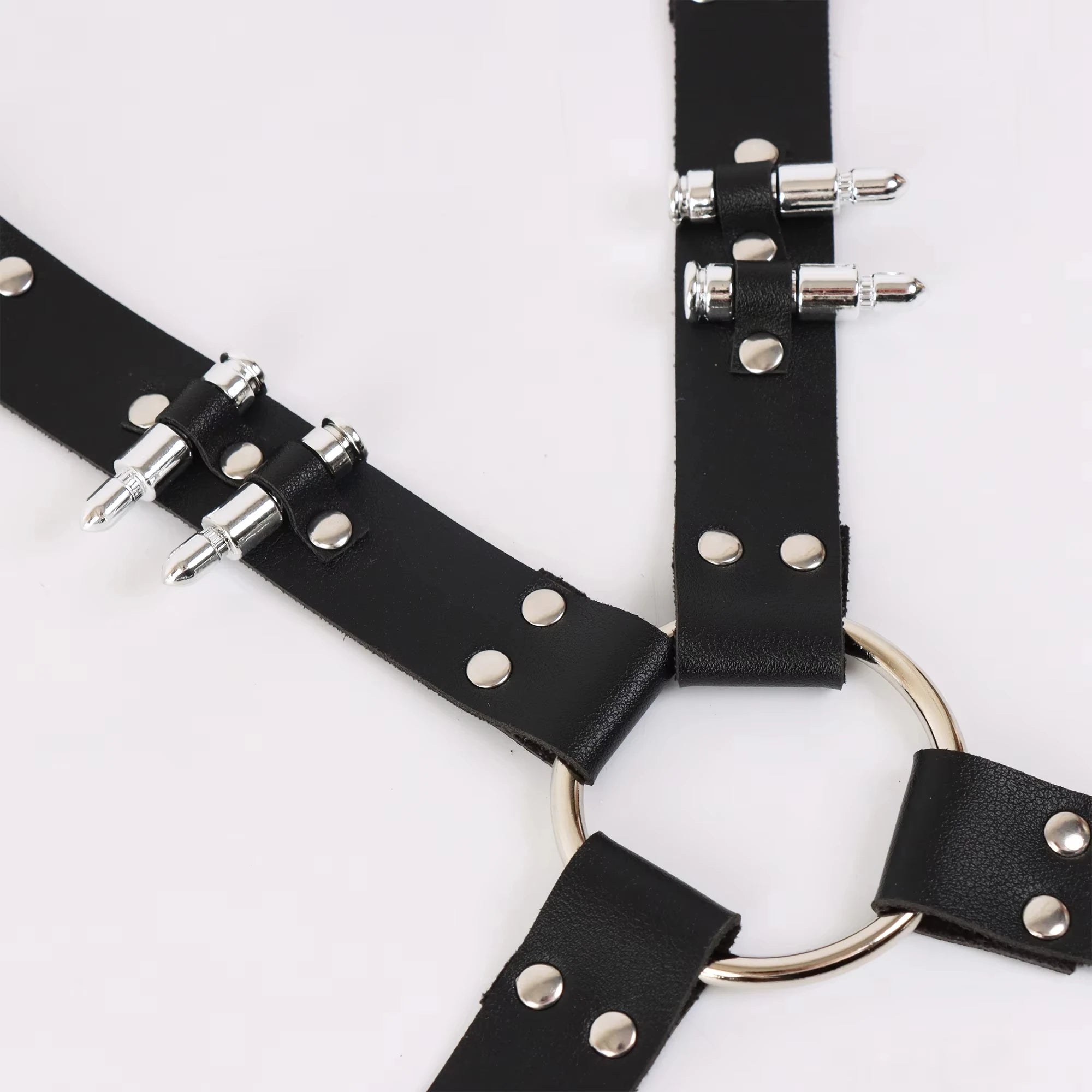 Punk Thigh Garter Belt Black Leather Leg Harness Rave Thigh Straps,Thigh Leg Harness Goth Cosplay - Kimlud